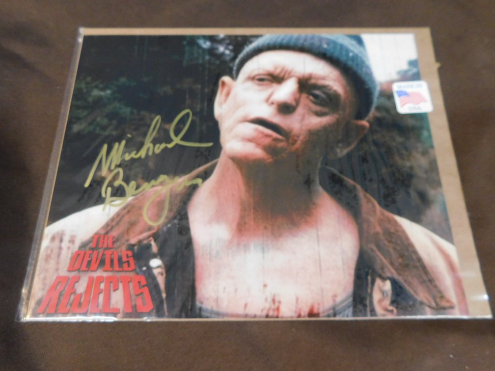 The Devils Rejects Mini Poster Signed by Michael Berryman, Please Preview