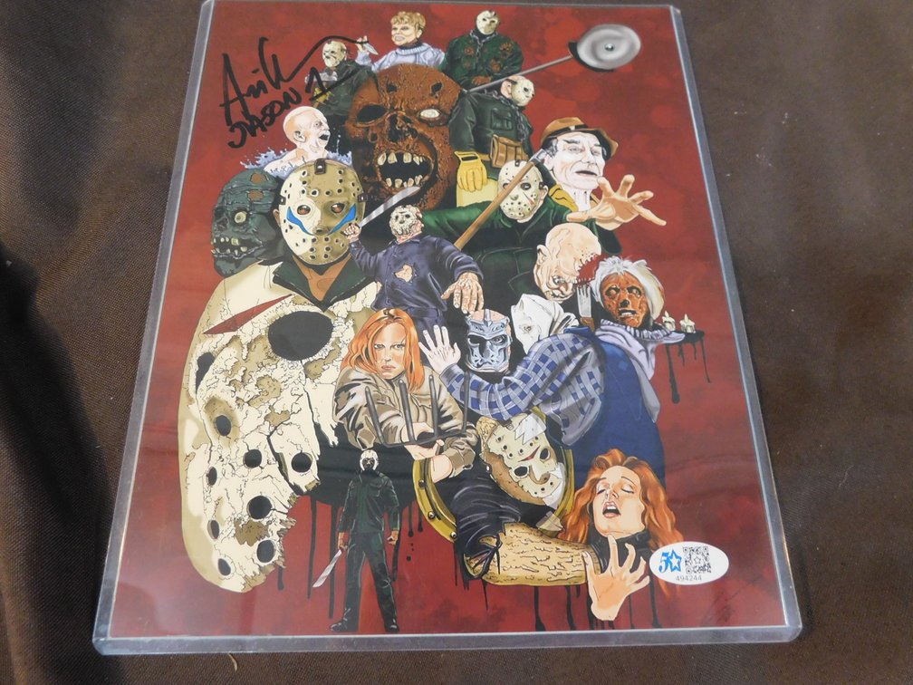 Jason Mini Poster Signed by Ari Lehman, Please Preview, #494244