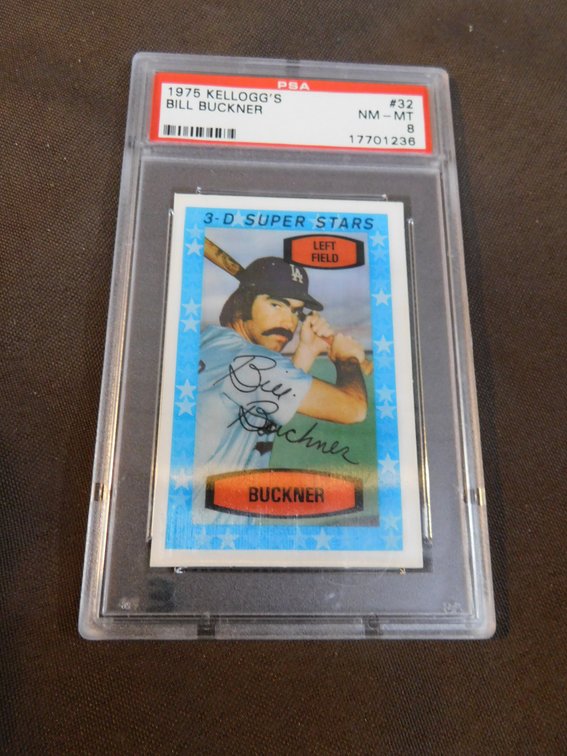1975 Bill Buckner, 3-D Card #32 Nm-8 by Kellogg's