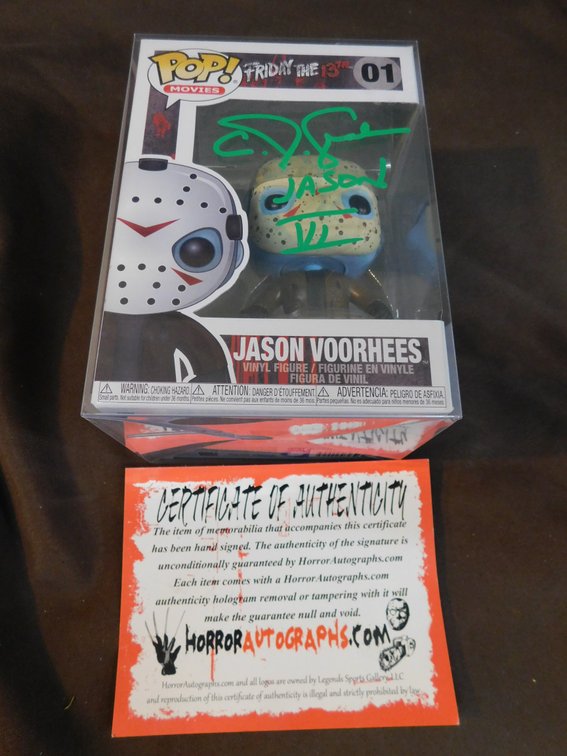 Funko Pop Jason Voorhees Signed CG Gram Jason VI by Horror Autographs