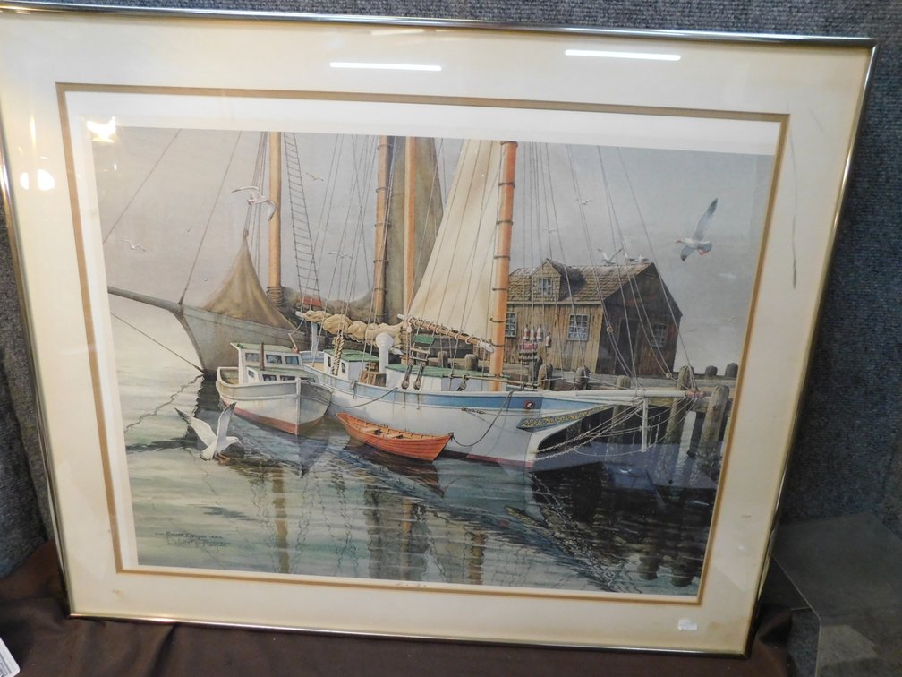 Framed Signed Print By Robert T. Hayes 28" x 34"