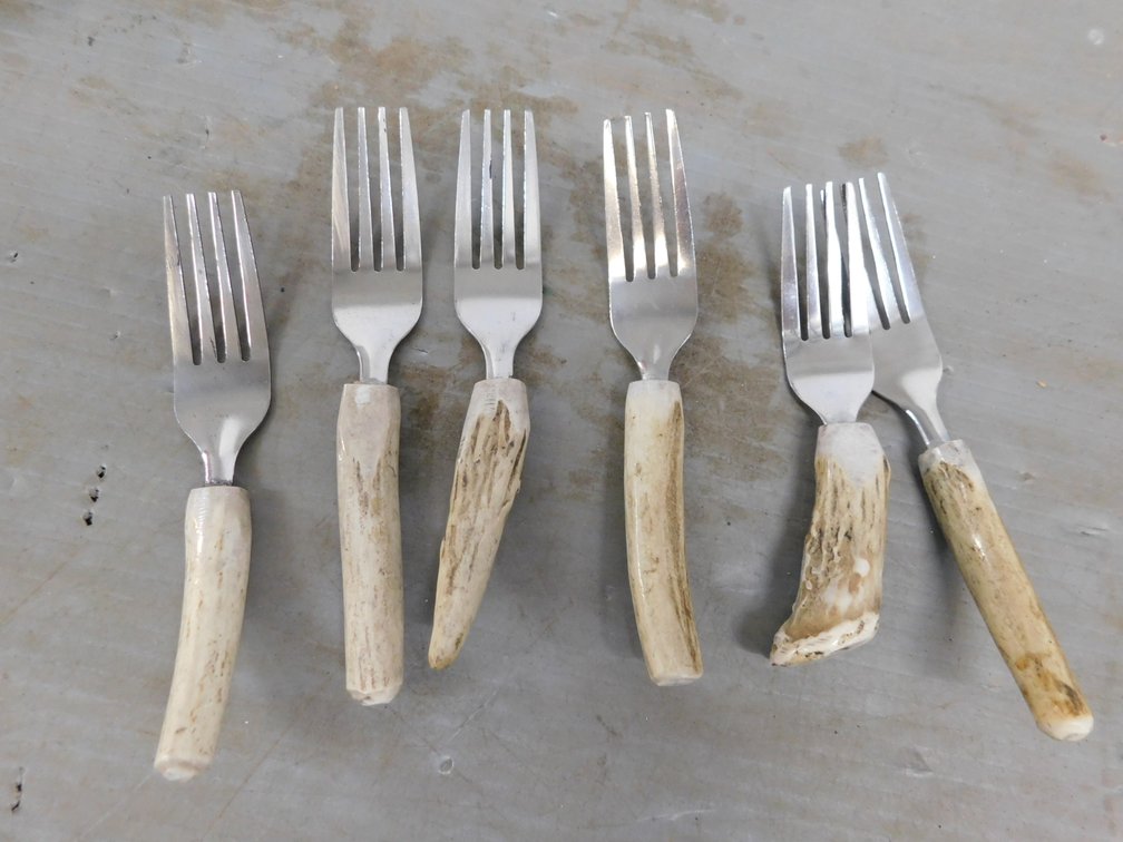 Six Deer Antler Forks