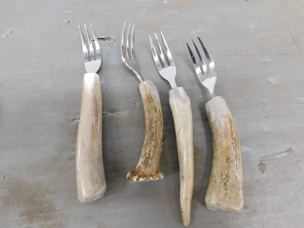 Four Deer Antler Forks