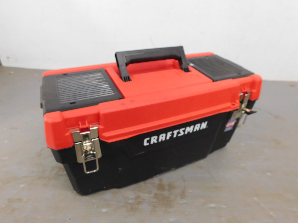 Plastic Craftsman Tool Box with Tray