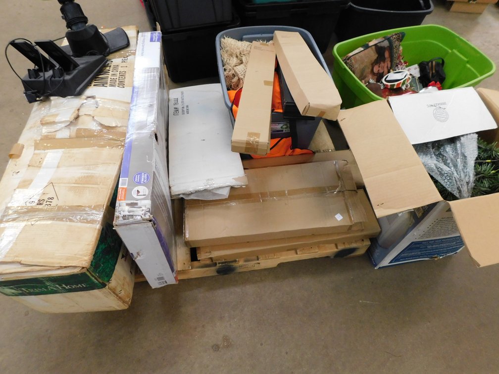 Lot With Christmas Items, Christmas Trees, Etc.