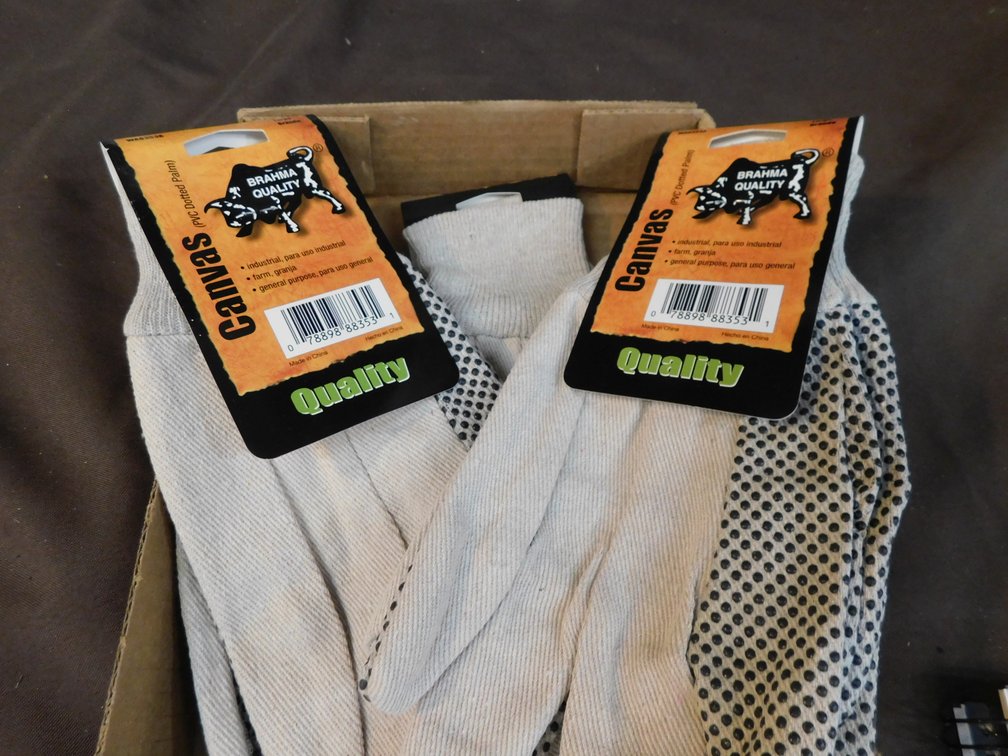 Three Pairs of Canvas Work Gloves