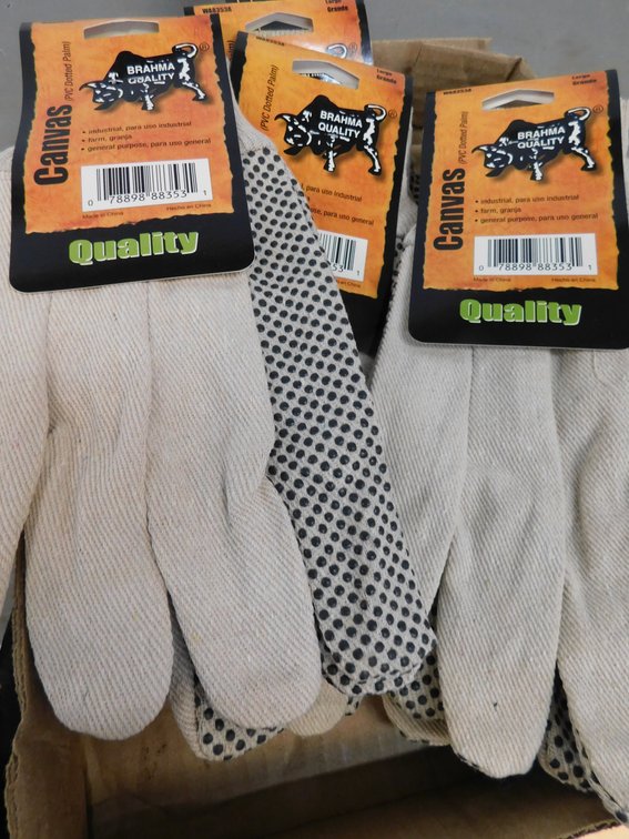 Four Pairs of Canvas Work Gloves