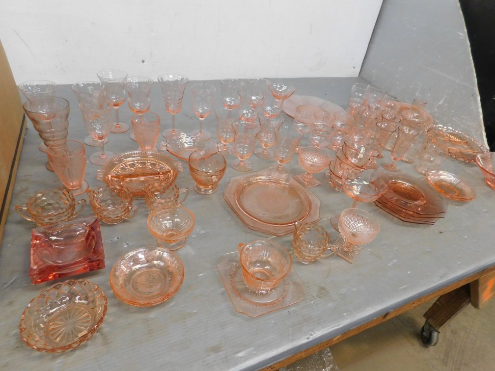 70 Plus Pieces of Vintage Pink Depression Glass
