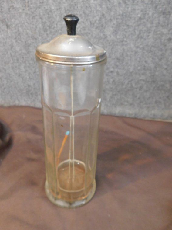 Vintage Glass Container 12" T