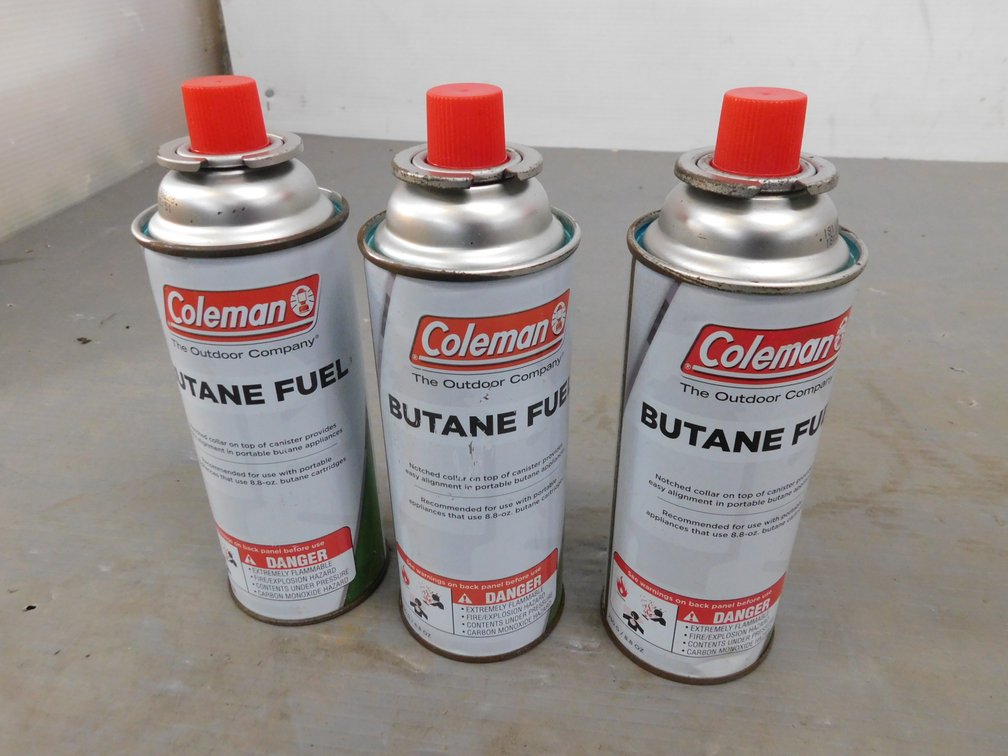 Coleman Butane Fuel, Three 8.8 Oz Cans