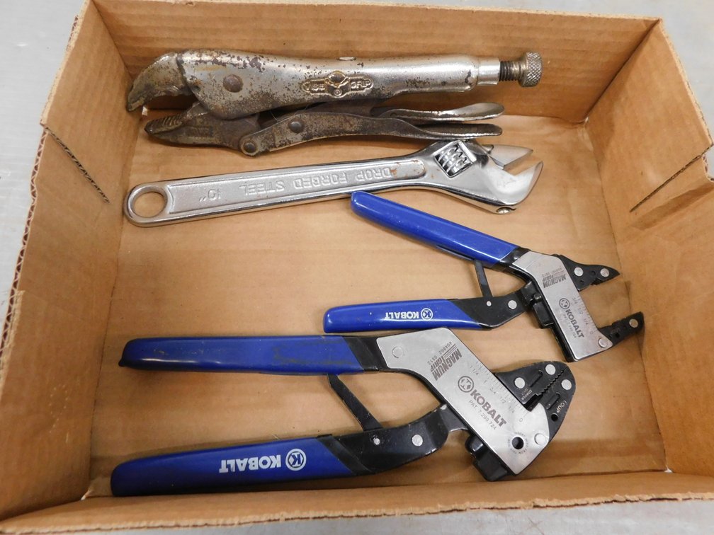Kobalt Adjustable Wrench, 10" Crescent Wrench, Vise Grip