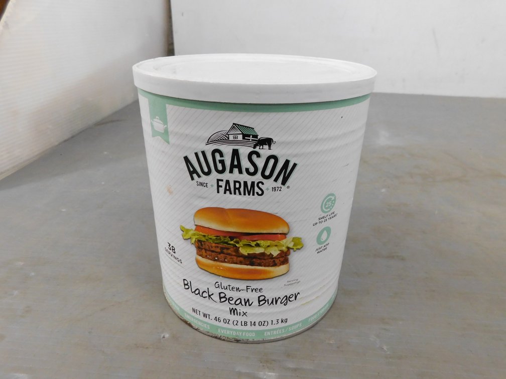 Augason Farms Black Bean Burger Mix 46 oz, BB12OCT47