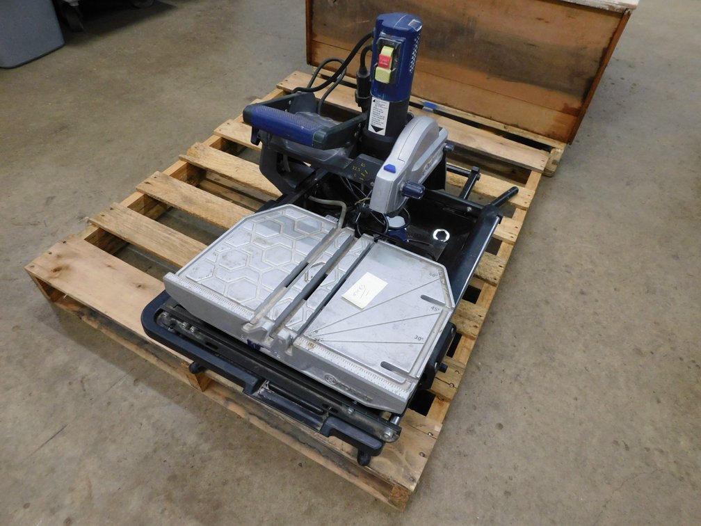 Kobalt Tile Saw on Stand, Owner States works