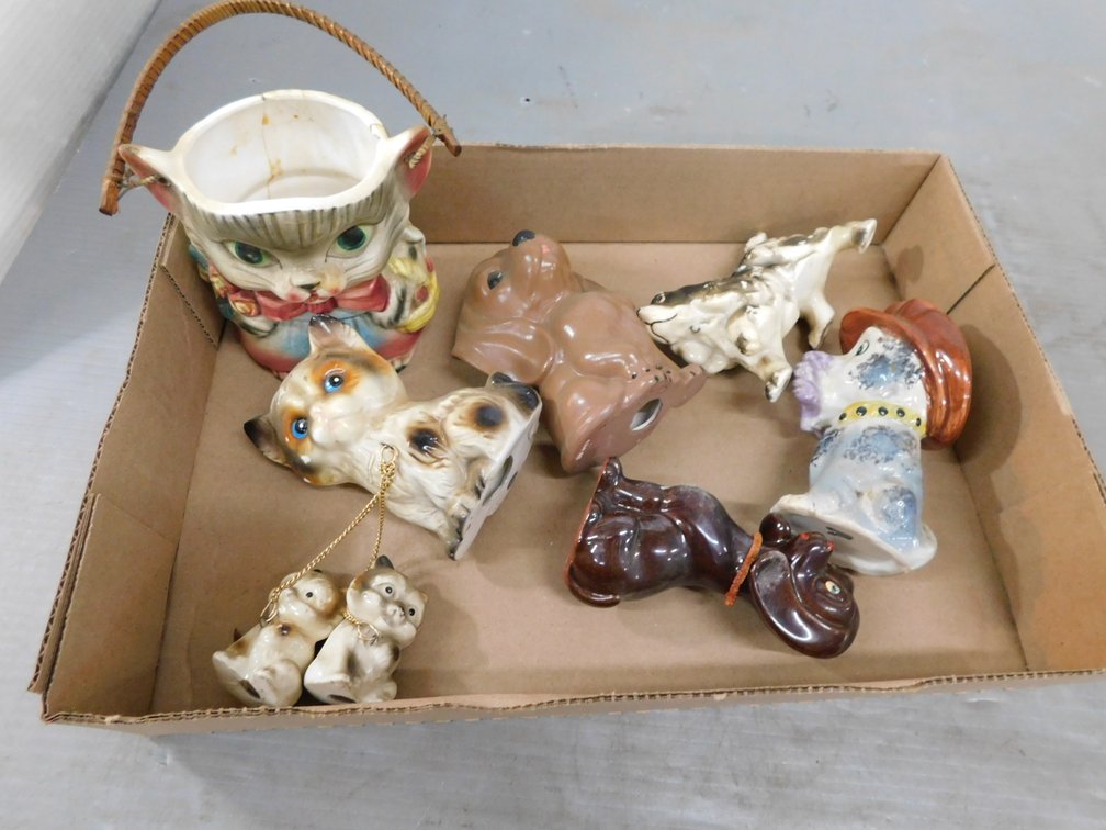 Assorted Vintage Cat & Dog Figurines