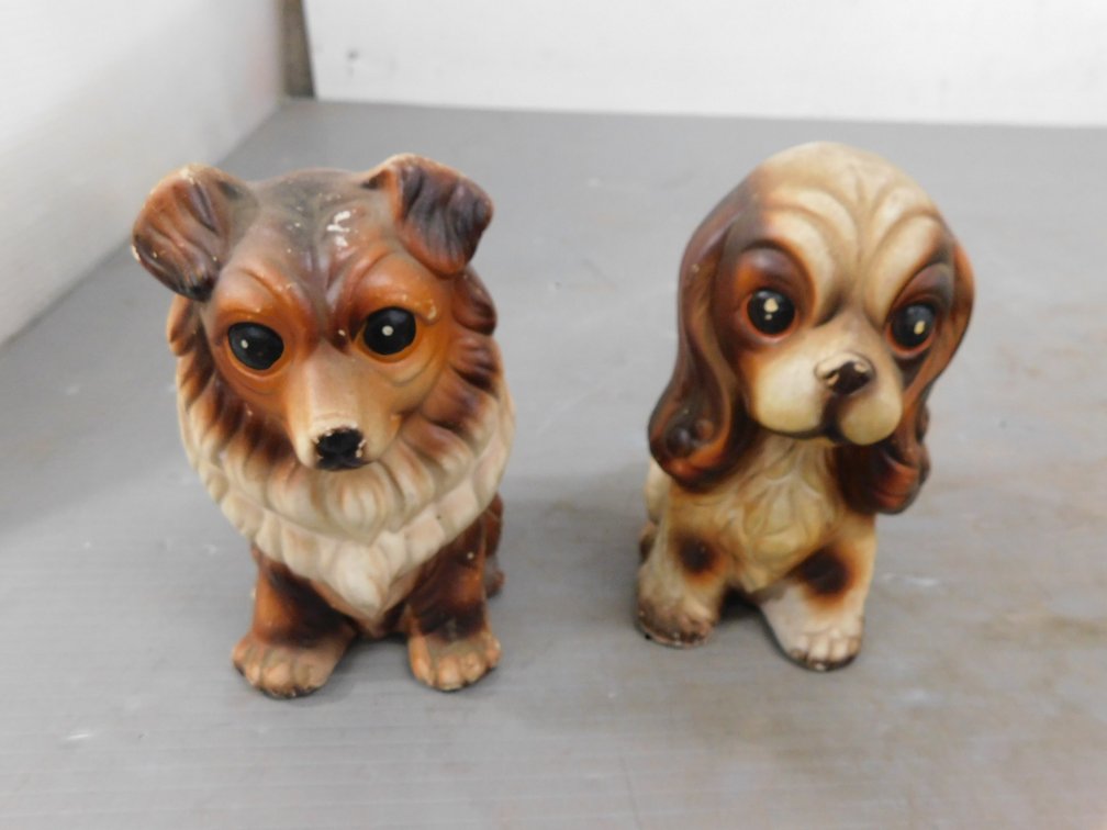 Two Vintage Dog Coin Banks