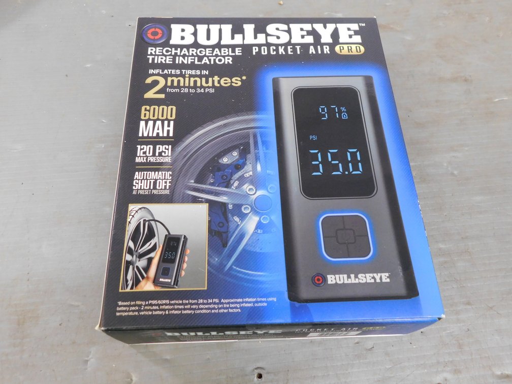 Bullseye Rechargeable Tire Inflator, New