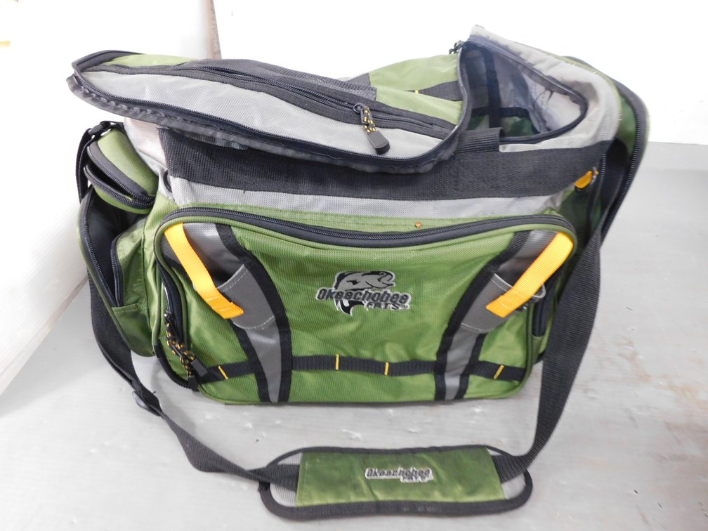 Okeechobee Fats Nylon Fishing Tackle Box with Some Contents