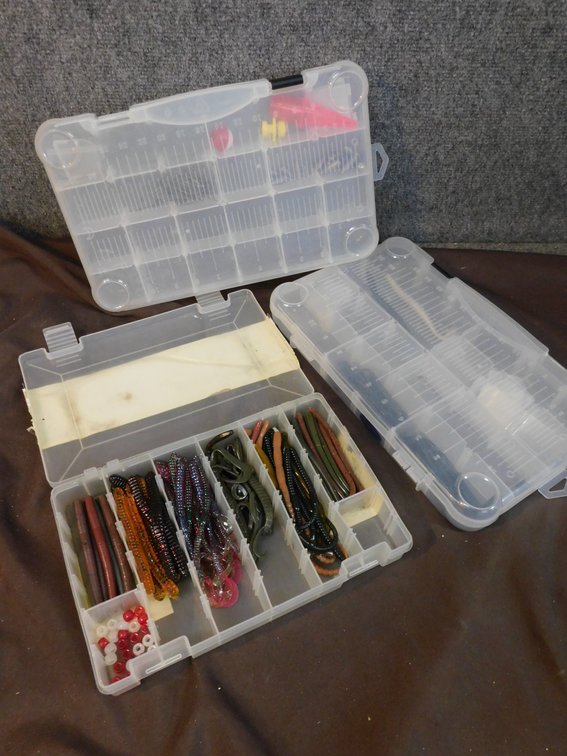 Three Fishing Boxes with Some Contents