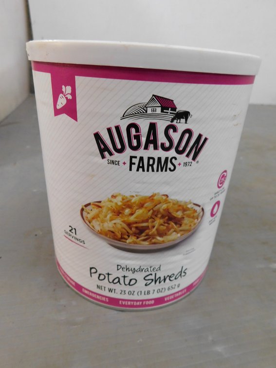 Augason Farms Dehydrated Potato Shreds Net Wt. 23 Oz, BB 16APR49
