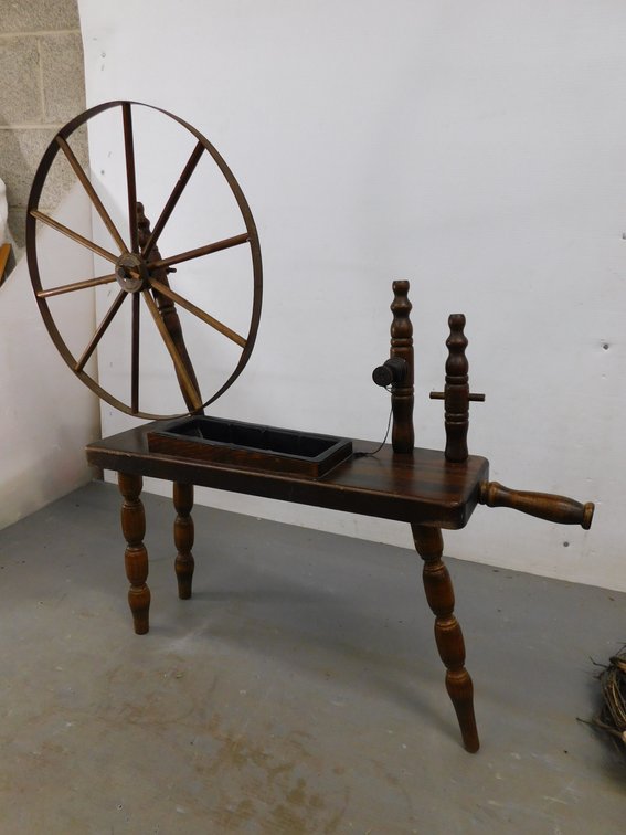 Antique Three Leg Spinning Wheel