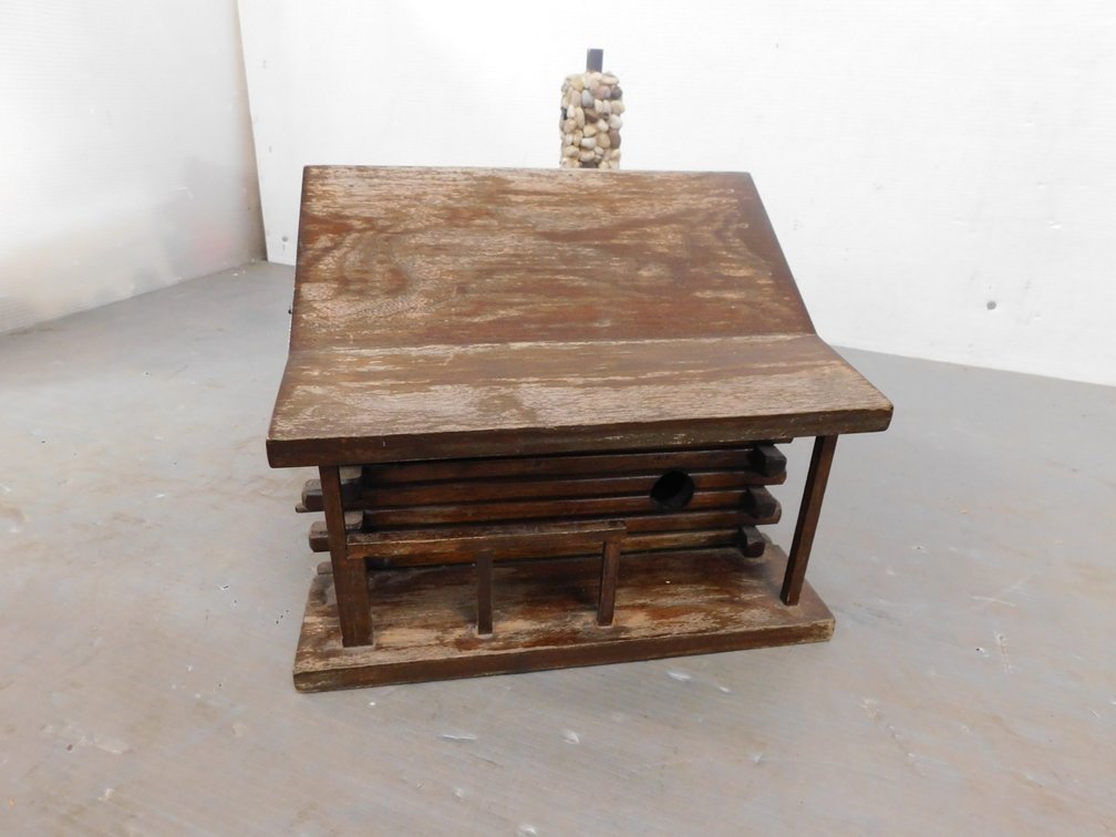 Log Cabin Birdhouse 16 1/2" x 13 1/2" X 11"