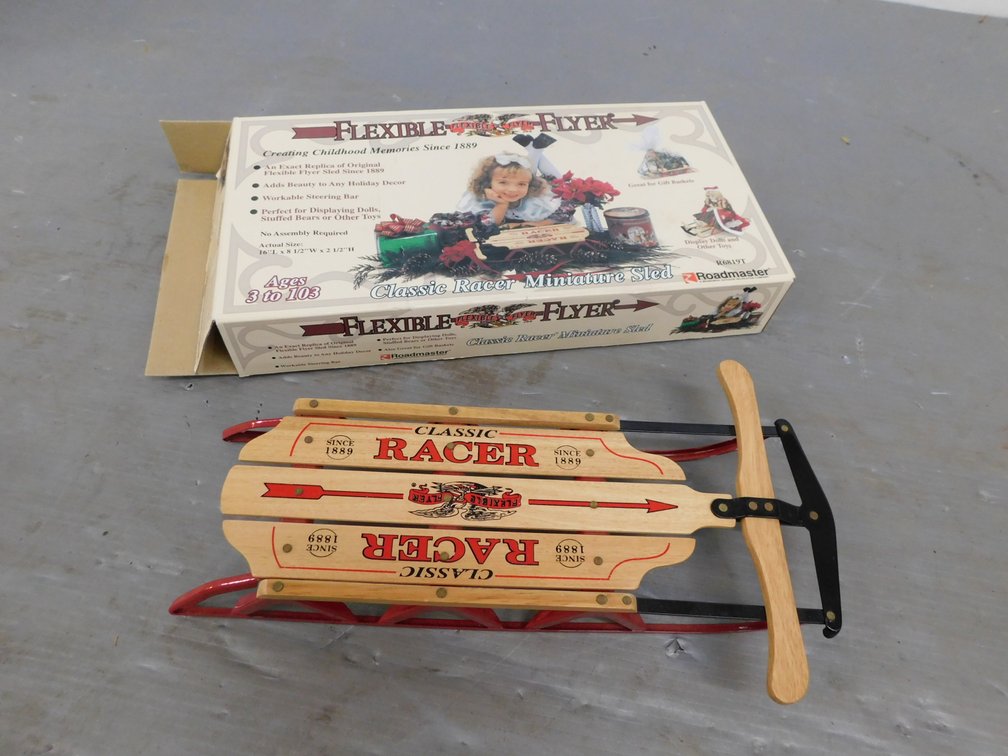 Classic Racer Miniature Sled 16" L x 8 1/2" W x 2 1/2" H