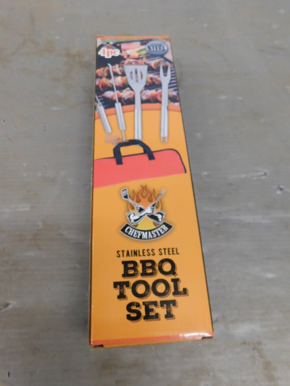 Chefmaster Stainless Steel BBQ Tool Set, Appears New