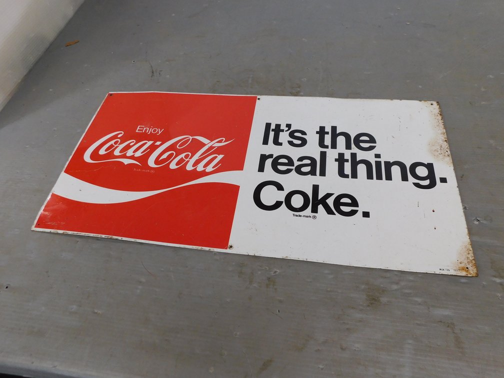 Metal Coca-Cola Sign 15" x 30"