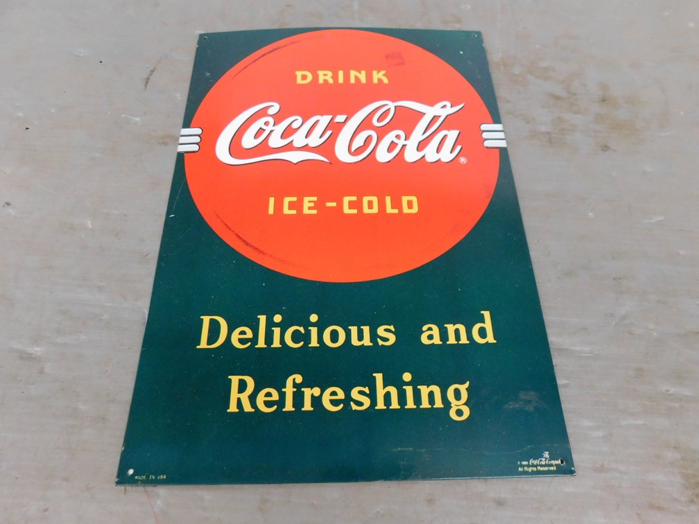 1989 Coca-Cola Metal Sign 12 1/4" x 17 1/2"