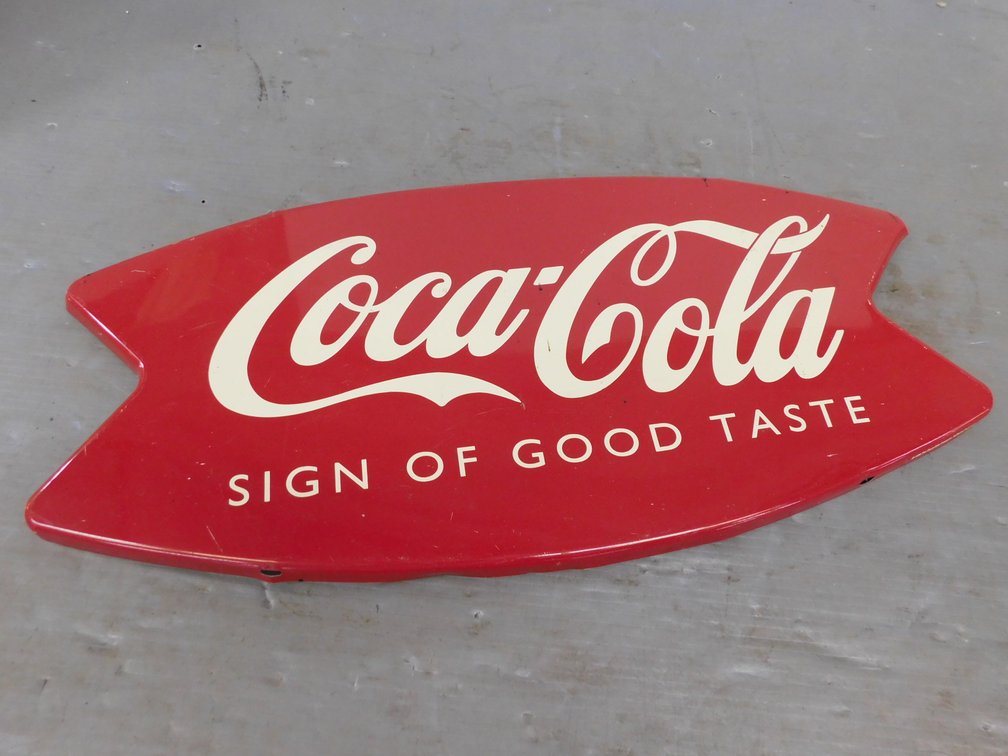 1996 Metal Coca-Cola Sign 11 1/2" x 24"