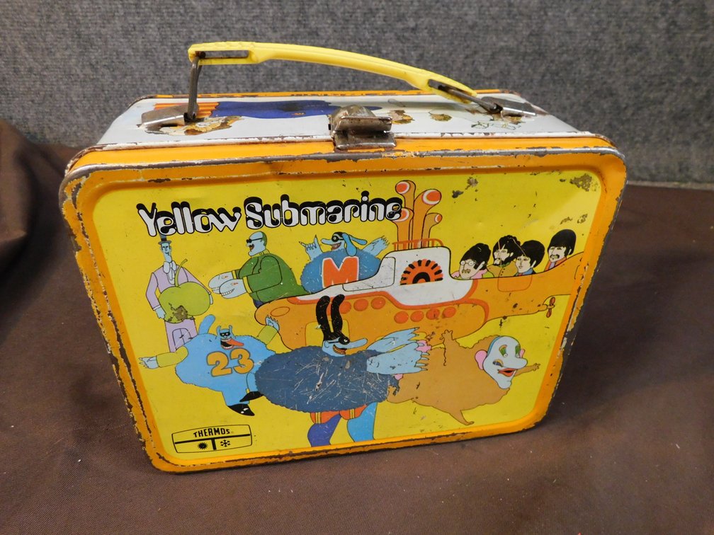 Vintage 1968 Yellow Submarine Metal Lunch Box