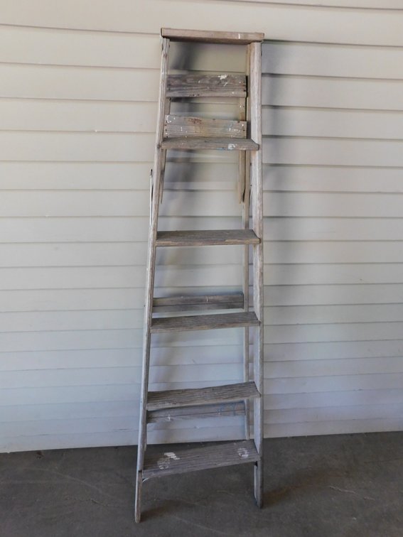 Six Foot Wood Step Ladder