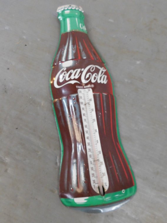 Metal Coca-Cola Thermometer 16 1/2"