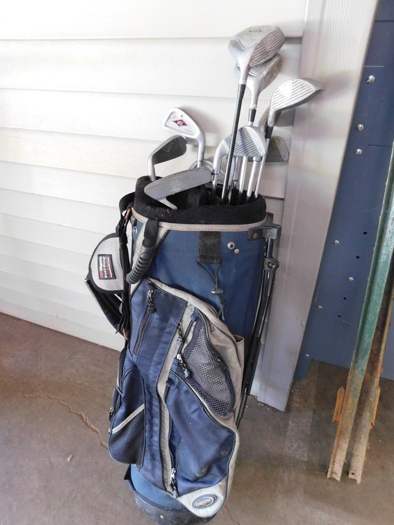Golf Bag with Assorted Clubs