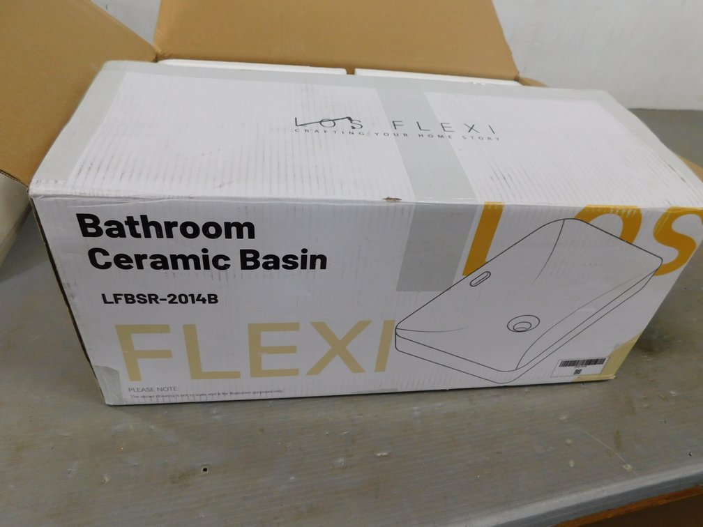 Bathroom Ceramic Basin LFBSR-2014B, New in Box, 20.28 x 14.37 x 6.30