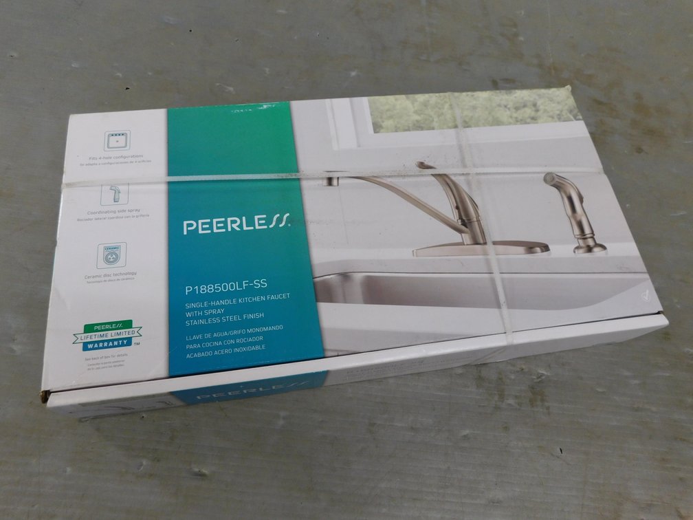 Peerless Single Handle Kitchen Faucet with Spray, New