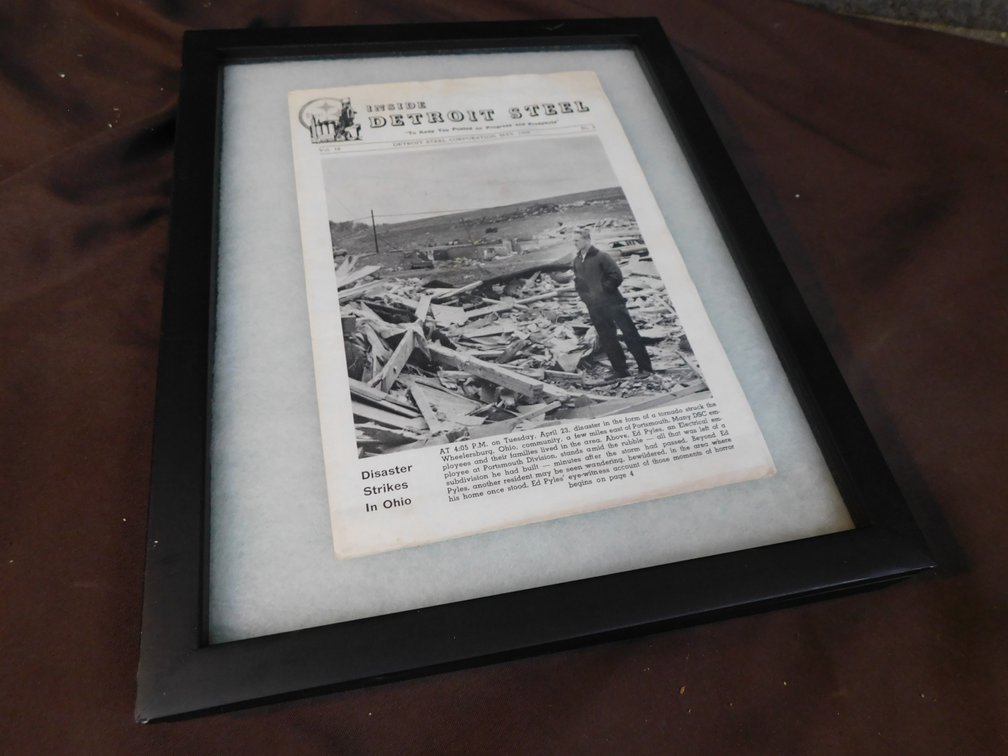 Vintage May 1968 Inside Detroit Steel Cover in Display Box 12" x 15" x 1 1/2"