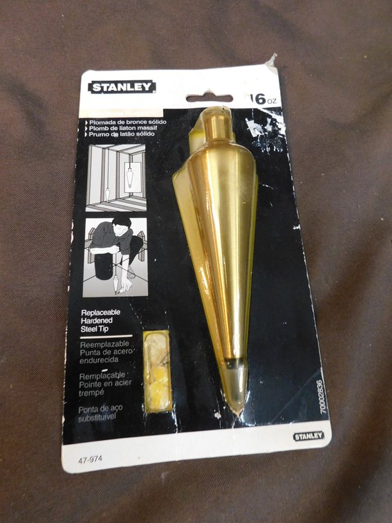 Stanley 16 Oz Solid Brass Plumb Bob