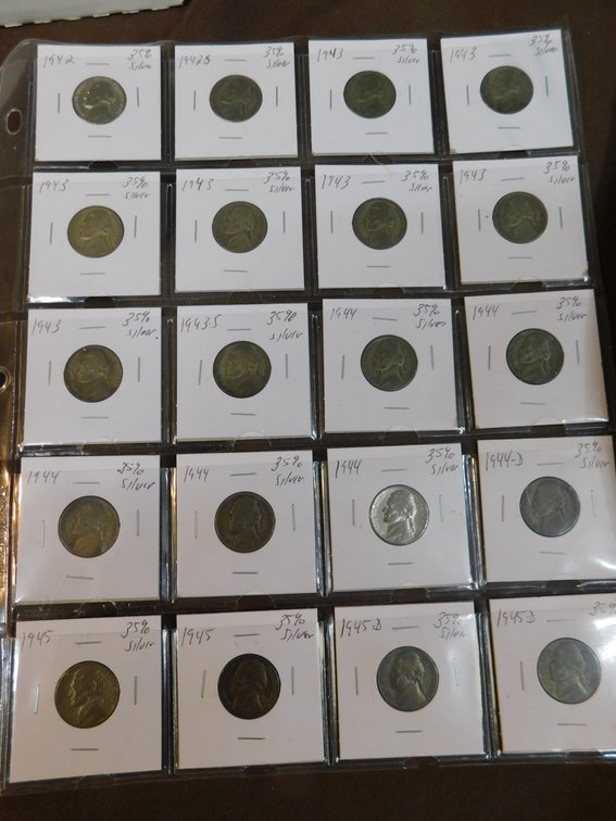 1940's Jefferson War Nickles, 35 Percent silver