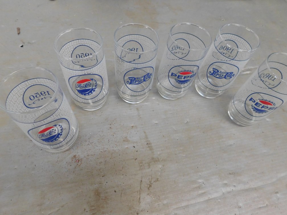6 Pepsi-Cola Glasses