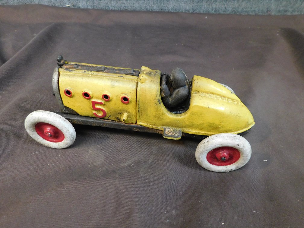 Vintage Cast Iron Toy Car 9" x 4"