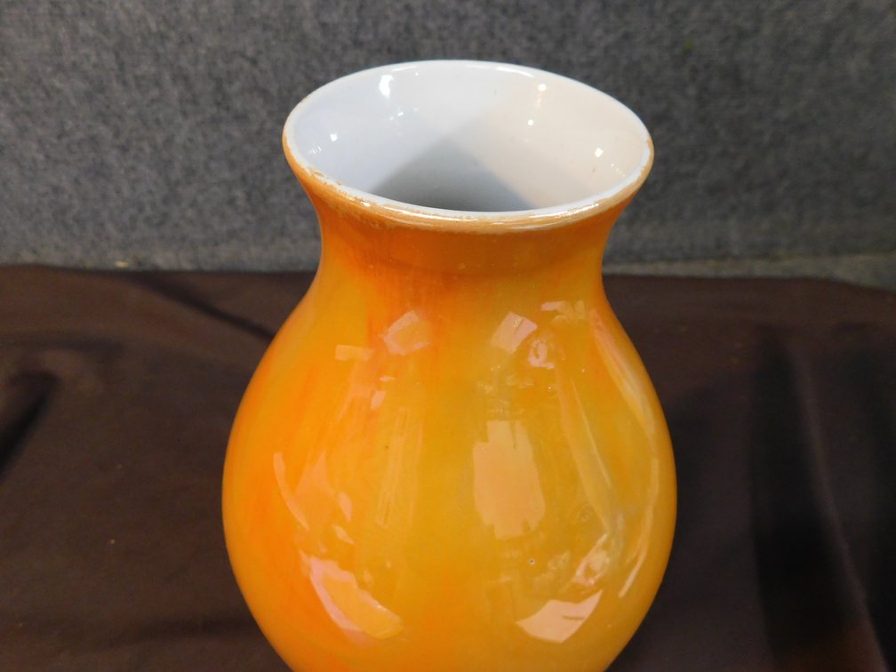 Orange Opal Vase 12"T