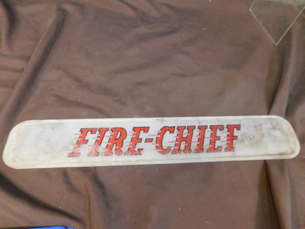 Fire Chief Gas Pump Acrylic Sign 22" x 3 1/2"