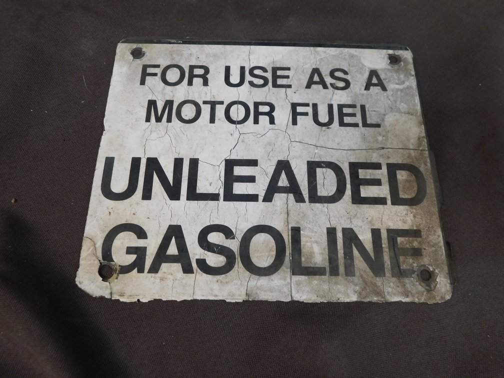 Unleaded Gasoline Sign 5 1/2" x 5 1/2"