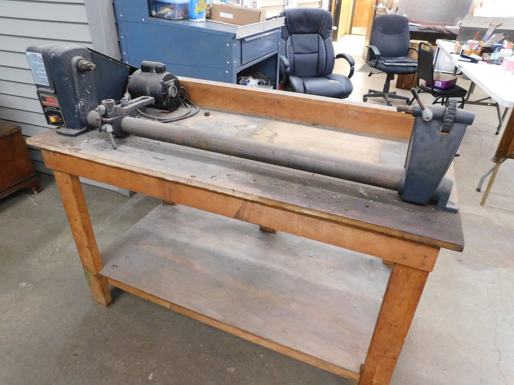 Sears/Craftsman 12" Wood Lathe on Work Table, untested