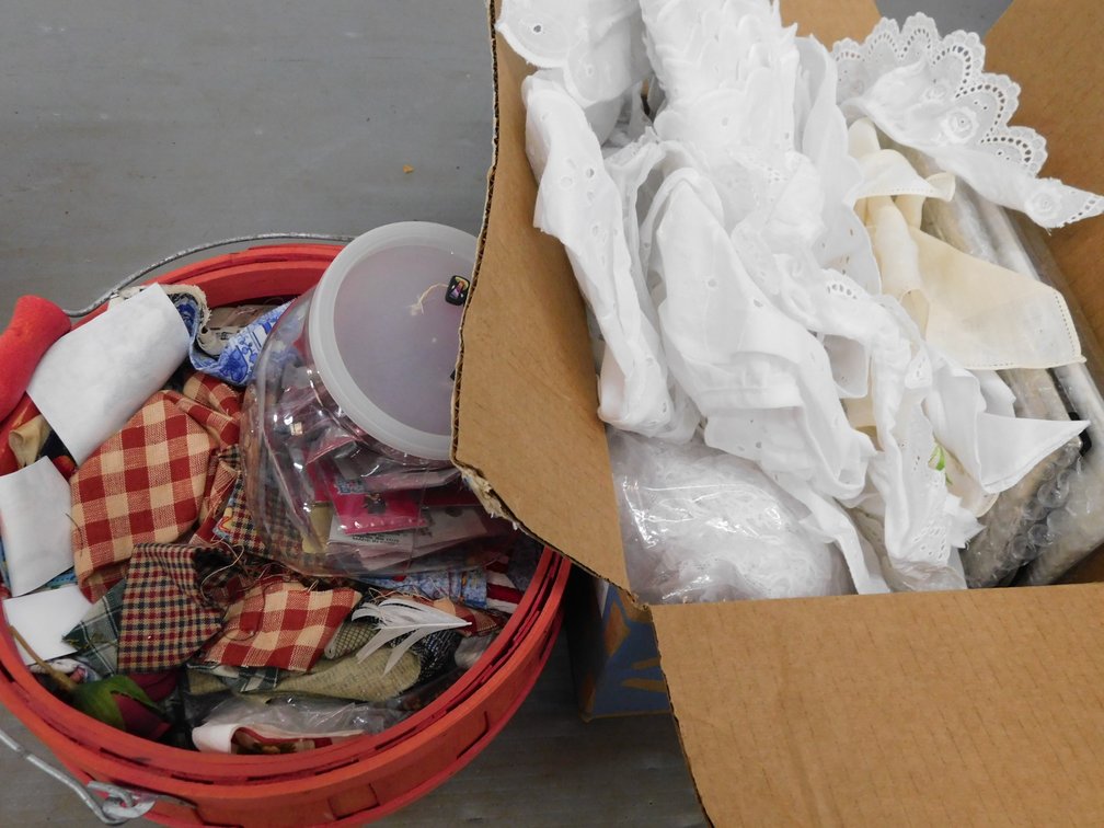 Alpha Beads, Frames, Basket, Scrap Material Etc.