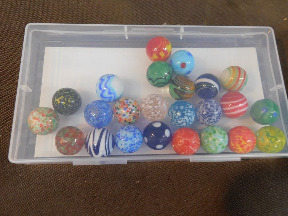 Plastic Container with Marbles