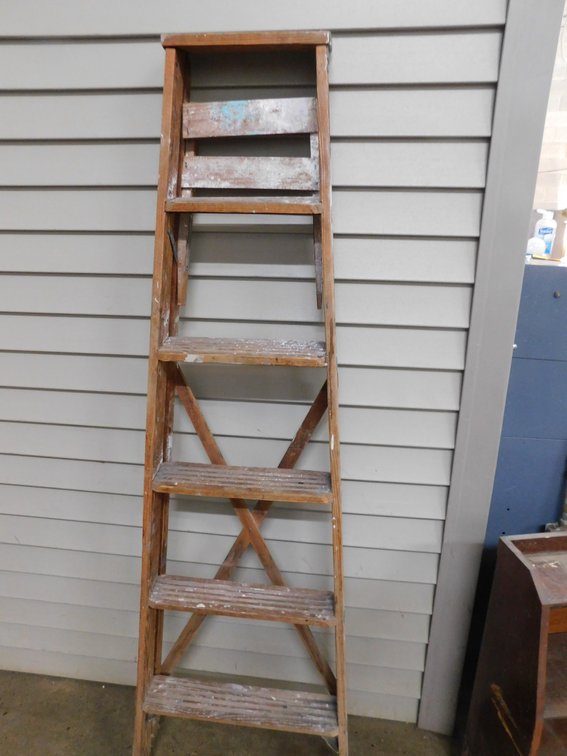 Six Foot Wooden Step Ladder