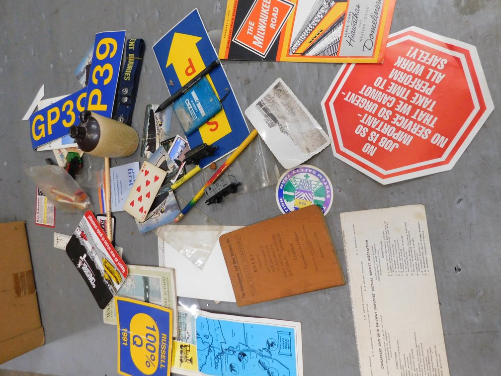 Mini Trains, Ruler, Patches, Golf Tees, Black & White Photo etc.