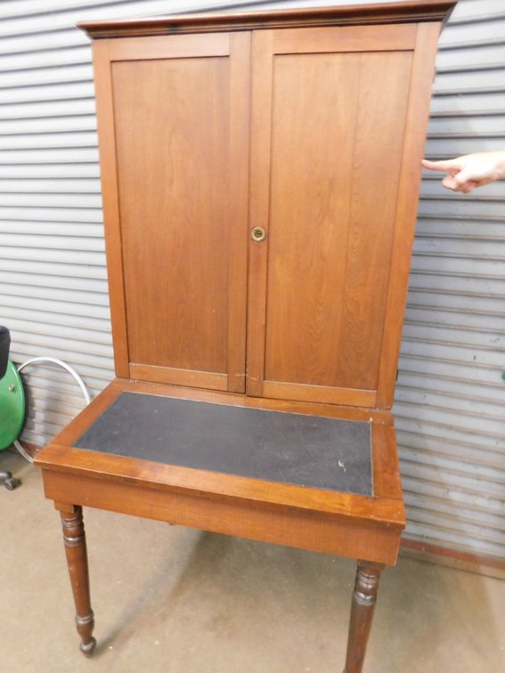 Antique Walnut Post Office/Bankers Desk 36 1/2" x 29" x 73 1/2" T